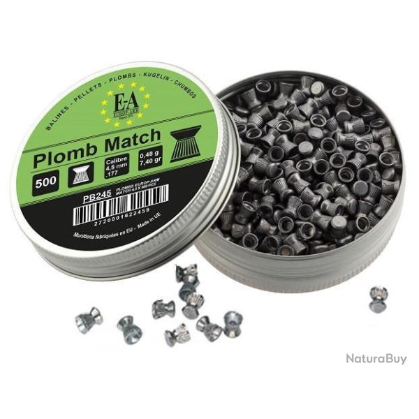 Munitions carabine plus de 20 Joules Boite de 500 PLOMBS  � T�te Plate 4.5 mm