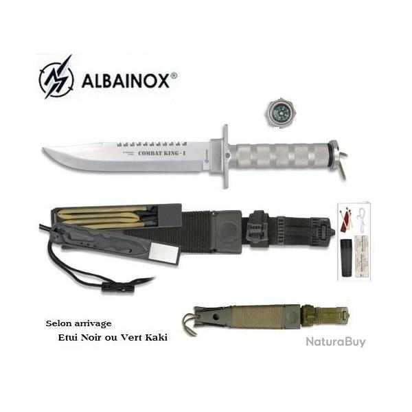 Couteau de survie / combat king1 Chrome