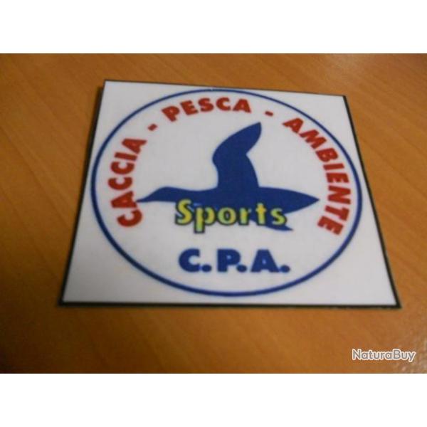 Magnifique autocollant "Caccia. Pesca. Ambiente" Import Italie