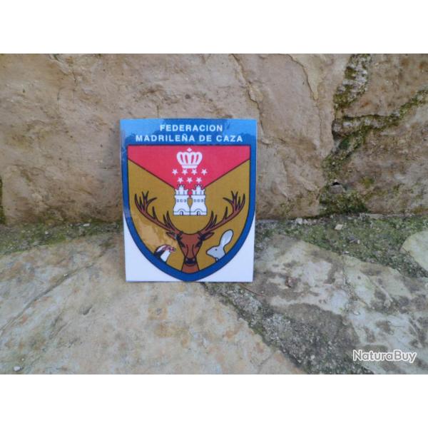 Magnifique autocollant "Federacion Madrilena de Caza " Import Espagne