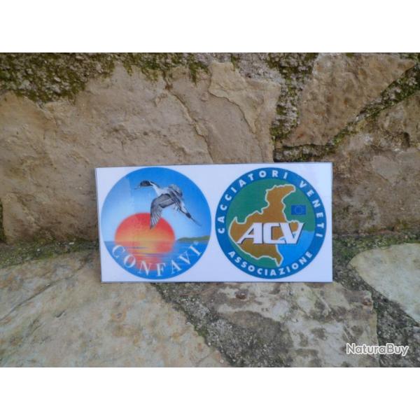 magnifique autocollant "Associazione Cacciatori Veneti" Import Italie