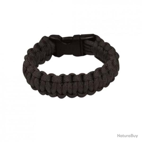Bracelet paracorde Bulldog Tactical noir taille L