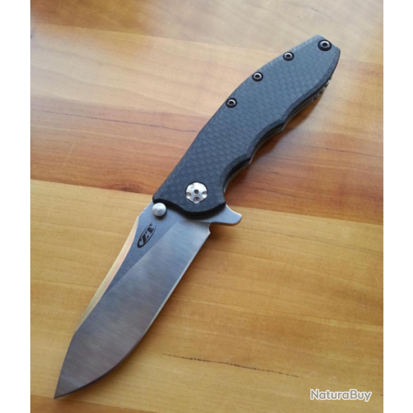 Couteau Zero Tolerance Hinderer Slicer Carbon Fiber Lame Acier  S35VN Made In USA ZT0562CF