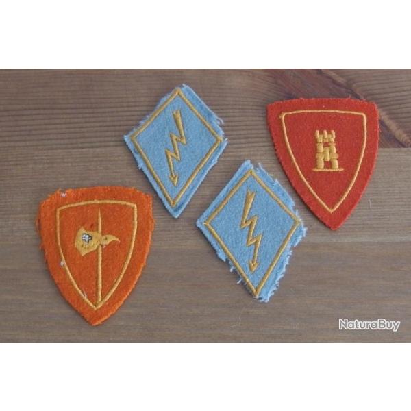 Lot de 4 patchs tissu arm�e suisse