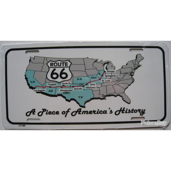 PLAQUE AUTO USA - ROUTE 66 - R�f.099
