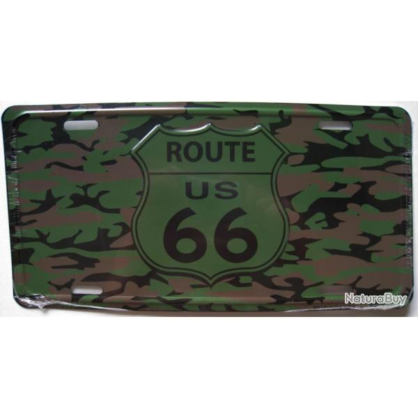 PLAQUE AUTO USA - ROUTE 66 CAMO - R�f.1303