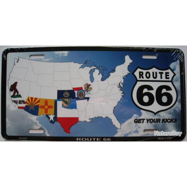 PLAQUE AUTO USA - ROUTE 66 - R�f.4347