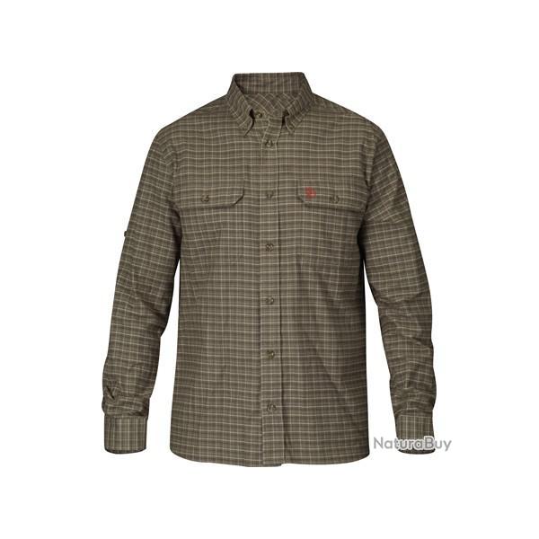 CHEMISE FJALL RAVEN  FOREST FLANNEL SHIRT DARK OLIVE 90565 - L