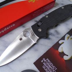 Couteau Spyderco Manix-2 XL Acier CPM-S30V Manche Black G-10 SPYDERCO Made In USA SC95GP2