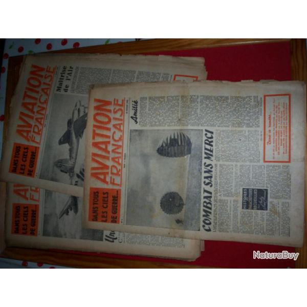 journal-revue  L'aviation fran�aise 1945 lot de 35 num�ros