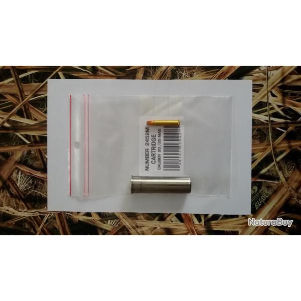 cartouche douille reductrice calibre 20/22 magnum  en acier