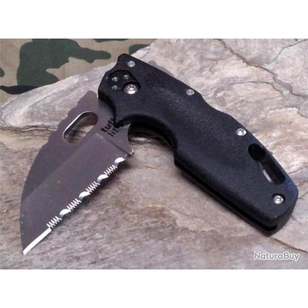 Lot de 3 Couteaux Cold Steel Tuff Lite Serrated Acier AUS-8 Manche Grivory CS20LTS