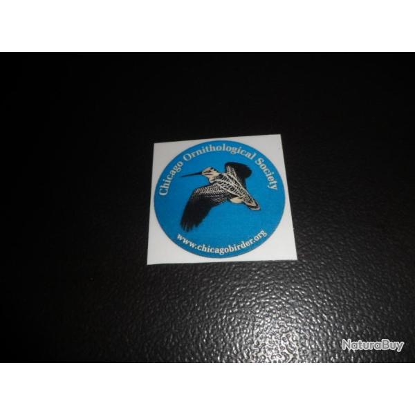 Superbe autocollant "Chicago Ornithological Society" Import USA