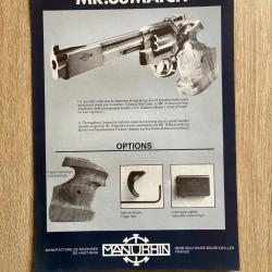 Feuillets/flyers  Manurhin MR 38 match cal 38 sp&eacute;cial