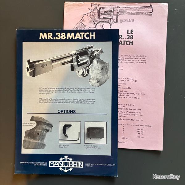 Feuillets/flyers  manurhin MR 38 match cal 38 sp�cial
