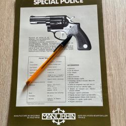 Feuillet/flyer technique manurhin MR "sp&eacute;cial POLICE"
