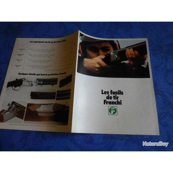 Catalogue dpliant fusils FRANCHI 2002 3003 skeet trap