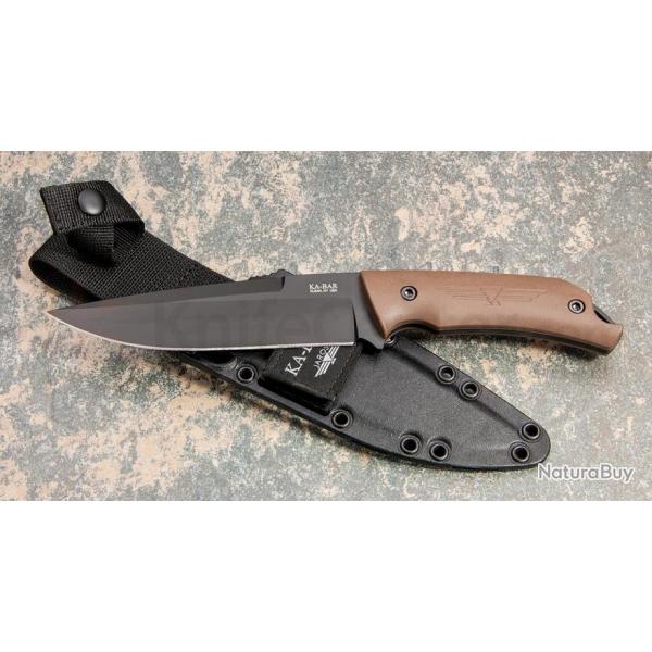 Couteau Bushcraft Ka-Bar Turok Lame Acier Carbone 1095 Manche FRN Made In USA KA7503