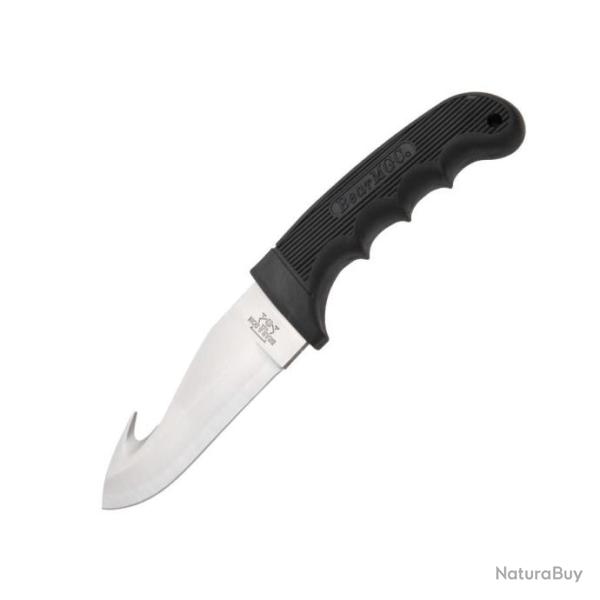 Couteau de Chasse Bear & Son Guthook Hunter Lame Acier 440 Manche ABS Etui Cuir Made In USA BC444