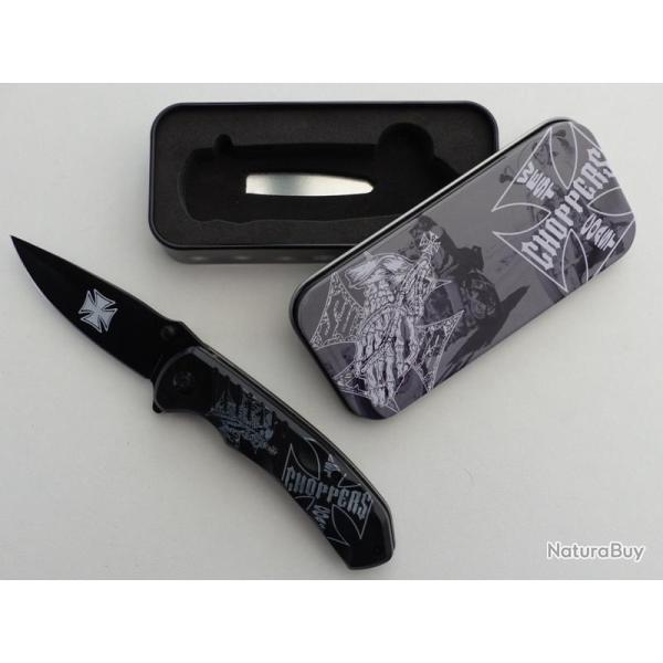 Offrez ce Coffret Couteau Pliant  CHOPPER Lame de 8 cm