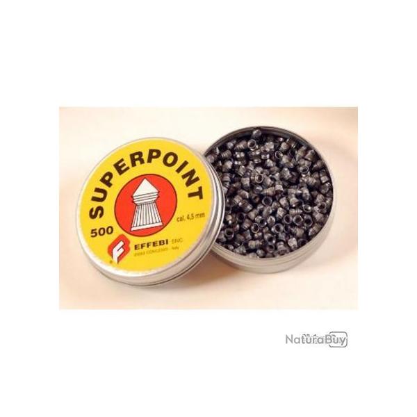 PLOMB 4.5 POUR ARMES A' AIR COMPRIME'- SUPERPOINT POINTED