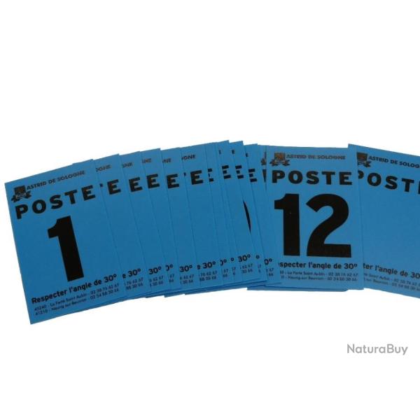 Num�ro de poste bleu de 1 � 12 + 3 vierges