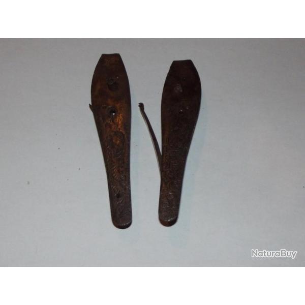 Paire de platinne de fusil de chasse