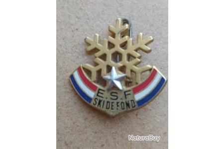Broche ESF Enfant 1ère étoile Ski De Fond, Badge émail, Made In France