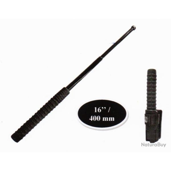 Collectionnez cette MATRAQUE TELESCOPIQUE  de  Dfense  NOIRE  ( 16'') soit 40 cm