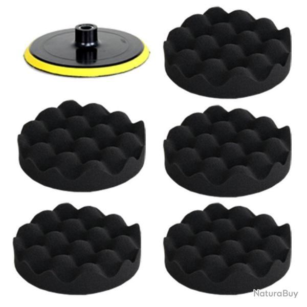5 �ponges de polissage gaufr�es 150mm + disque de polissage 3408066