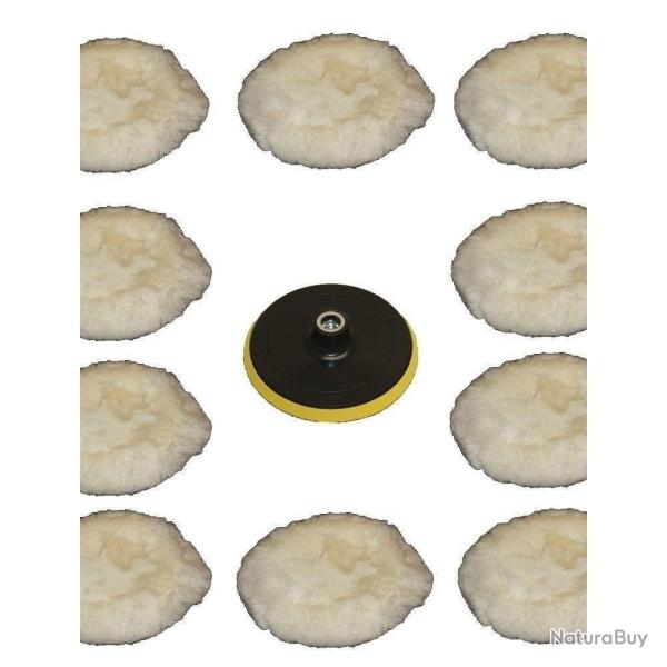10 peaux de polissage 220mm avec disque de polissage 3408072