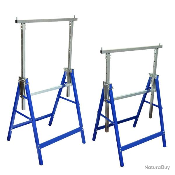 Lot de deux tr�teaux t�lescopiques outils garage atelier bricolage 3402066