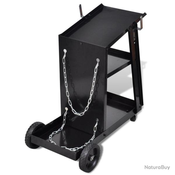 Chariot pour poste de soudure avec 3 �tag�res noir outils garage atelier bricolage 3402079