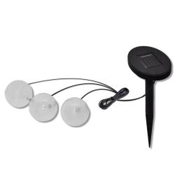 Boule solaire LED flottant 3 pi&egrave;ces diam&egrave;tre 9,5 cm luminaire d&eacute;coration 2402029