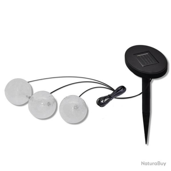 Boule solaire LED flottant 3 pi�ces diam�tre 9,5 cm luminaire d�coration 2402029