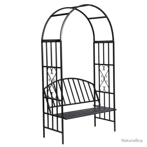 Arche � rosiers gloriette jardin avec banc m�tal gloriette 2202005