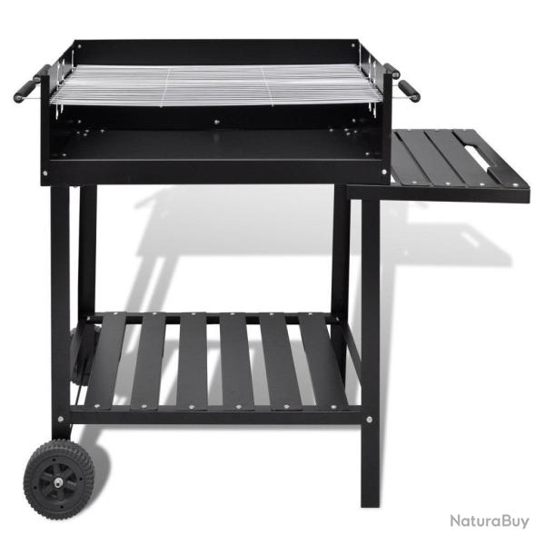 Barbecue � charbon acier inoxydable sur roulettes 1502013