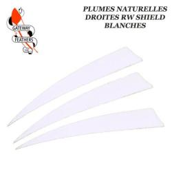 GATEWAY FEATHERS Plumes naturelles unies RW Shield Blanc 5" pouces