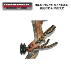 MAXIMAL Dragonne en fil tress&eacute; beige et noir