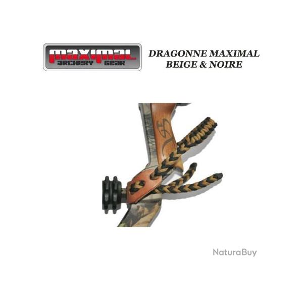 MAXIMAL Dragonne en fil tress� beige et noir