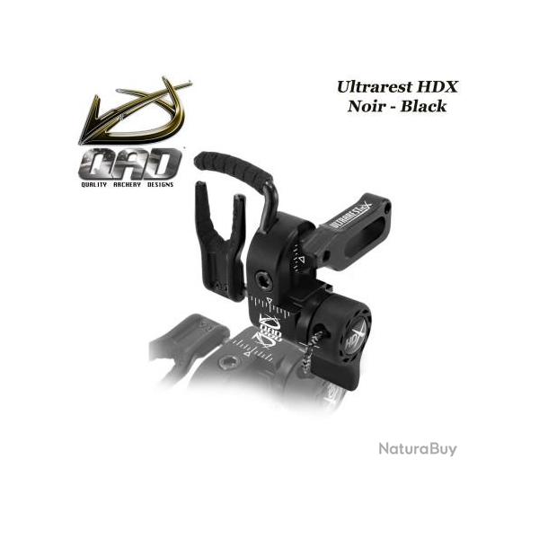 QAD Ultrarest HDX Repose-fl�ches � effacement pour la chasse et le tir 3D Droitier Black