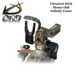 QAD Ultrarest HDX Repose-fl&egrave;ches &agrave; effacement pour la chasse et le tir 3D Droitier Mossy Oak Infinit