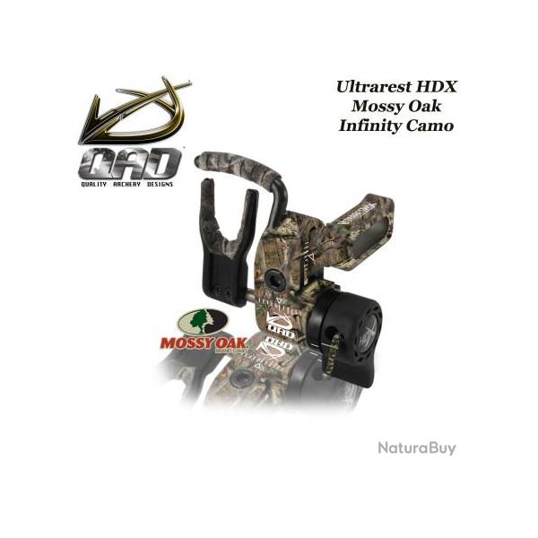 QAD Ultrarest HDX Repose-fl�ches � effacement pour la chasse et le tir 3D Droitier Mossy Oak Infinit