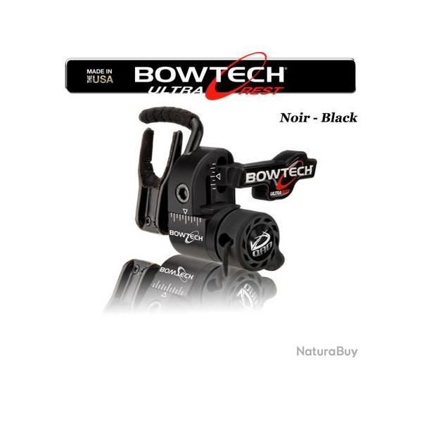 QAD BOWTECH Ultrarest HDX Repose-fl�ches � effacement pour la chasse et le tir 3D Gaucher Black