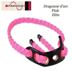 PARADOX Dragonne d'arc tress&eacute;e avec finition cuir Pink Elite
