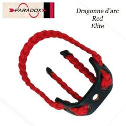 PARADOX Dragonne d'arc tress&eacute;e avec finition cuir Red Elite