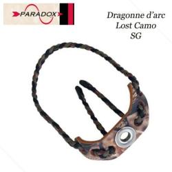 PARADOX Dragonne d'arc tress&eacute;e avec finition cuir Lost Camo SG