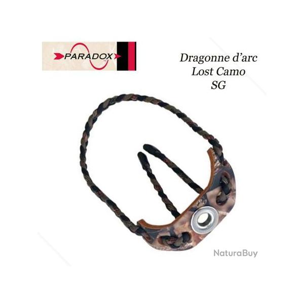 PARADOX Dragonne d'arc tresse avec finition cuir  Lost Camo SG