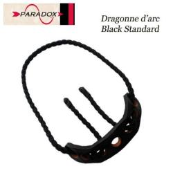 PARADOX Dragonne d'arc tress&eacute;e avec finition cuir Black Standard