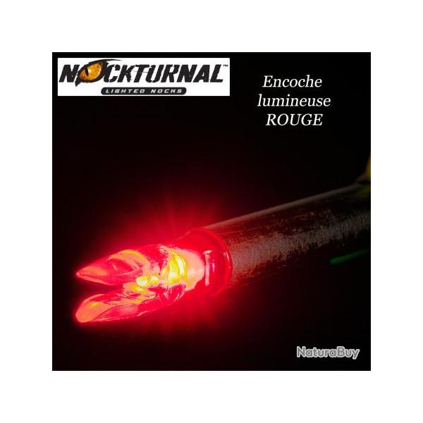 NOCKTURNAL Encoches lumineuses rouges, vertes, bleues ou roses Rouge "X" Nock 1 pc